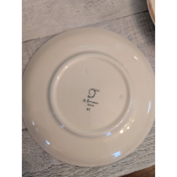 Set Of 3 Vintage Franciscan Autumn Leaf Saucer Plates 6.25" Ceramic Made In USA - Picture 3 of 3